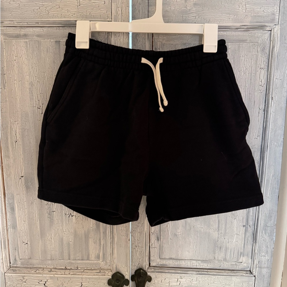 Everlane Track Black Sweat Shorts